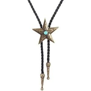 NECKLACE Leather Western Cowboy for Men Bolo Tie